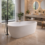 Modern freestanding bathtub Sanitec Marilyn model