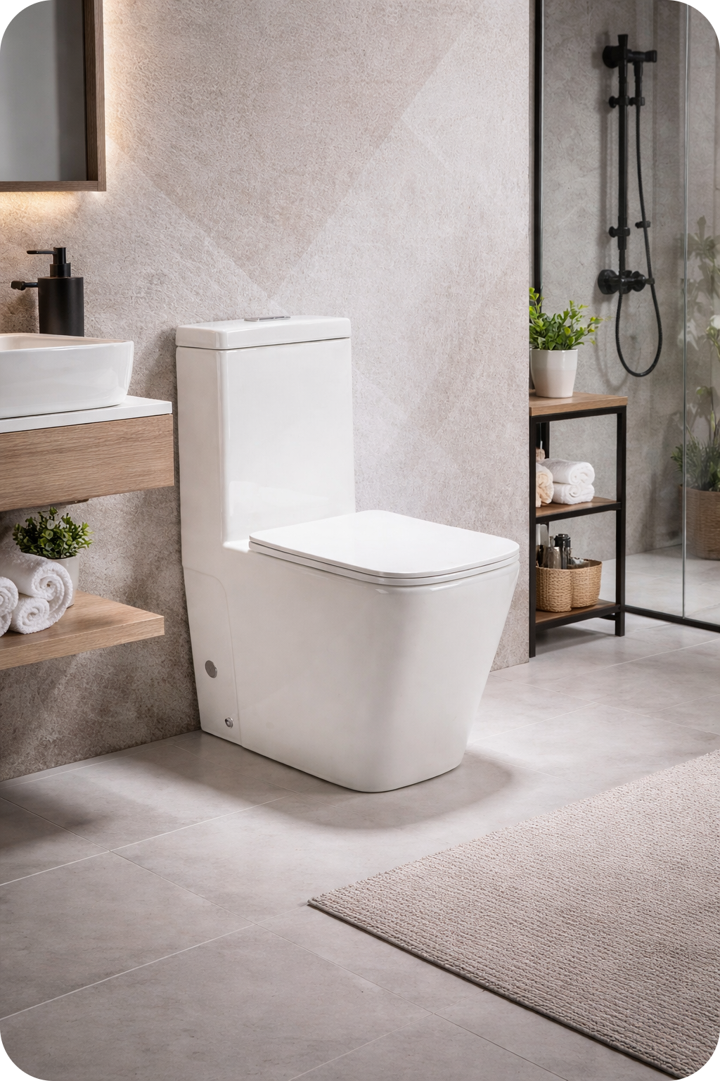 Italian Standard Metropol water closet single piece rimless WC