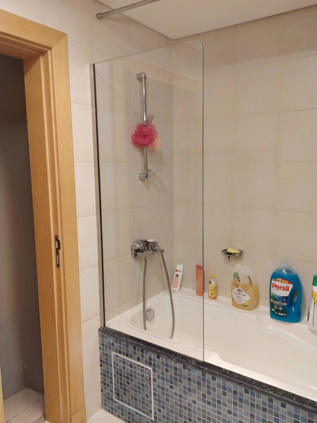 Over the Tub Bath Screen 80×150 cm | 8mm Clear Tempered Glass Fixed Panel - Image 2