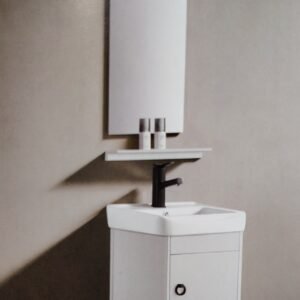 Starvoll BC-02 Small Vanity Counter Basin with Cabinet & Mirror – 43×36 cm