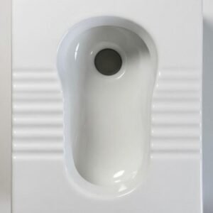 Areej A-402 ceramic squat pan WC white glossy finish